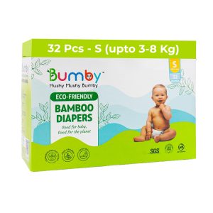 Organic Bamboo Diapers Small Size (3 to 6Kg)