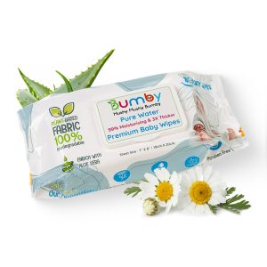 Bamboo Wet Wipes with Lid - 80 Pieces(18cm X 20cm)| Enriched with Alovera & Vitamin E | Gentle & Soft Wipes, Moisturizing & Skin-Friendly | Plant Based Wet Wipes